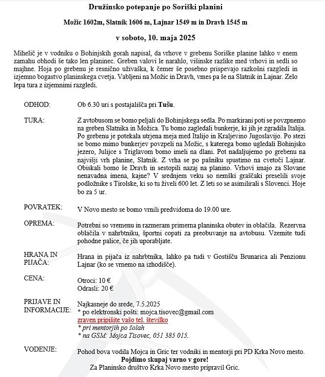 Vabilo na pohod