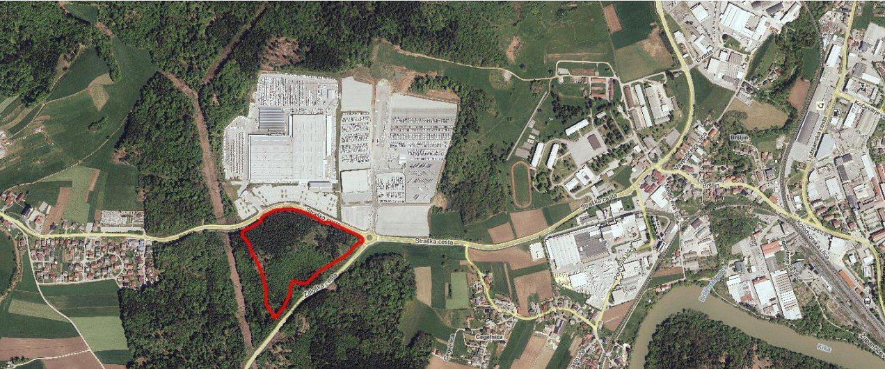 Okvirno območje obravnave v širšem prostoru Okvirno območje obravnave v širšem prostoru