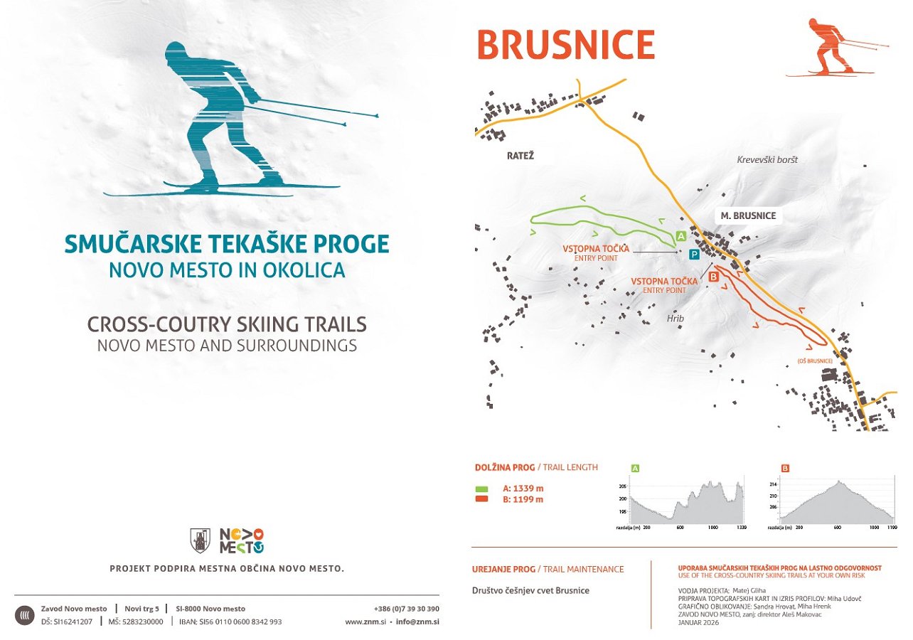 zemljevid smučarskih prog smučišča Brusnice zemljevid smučarskih prog smučišča Brusnice