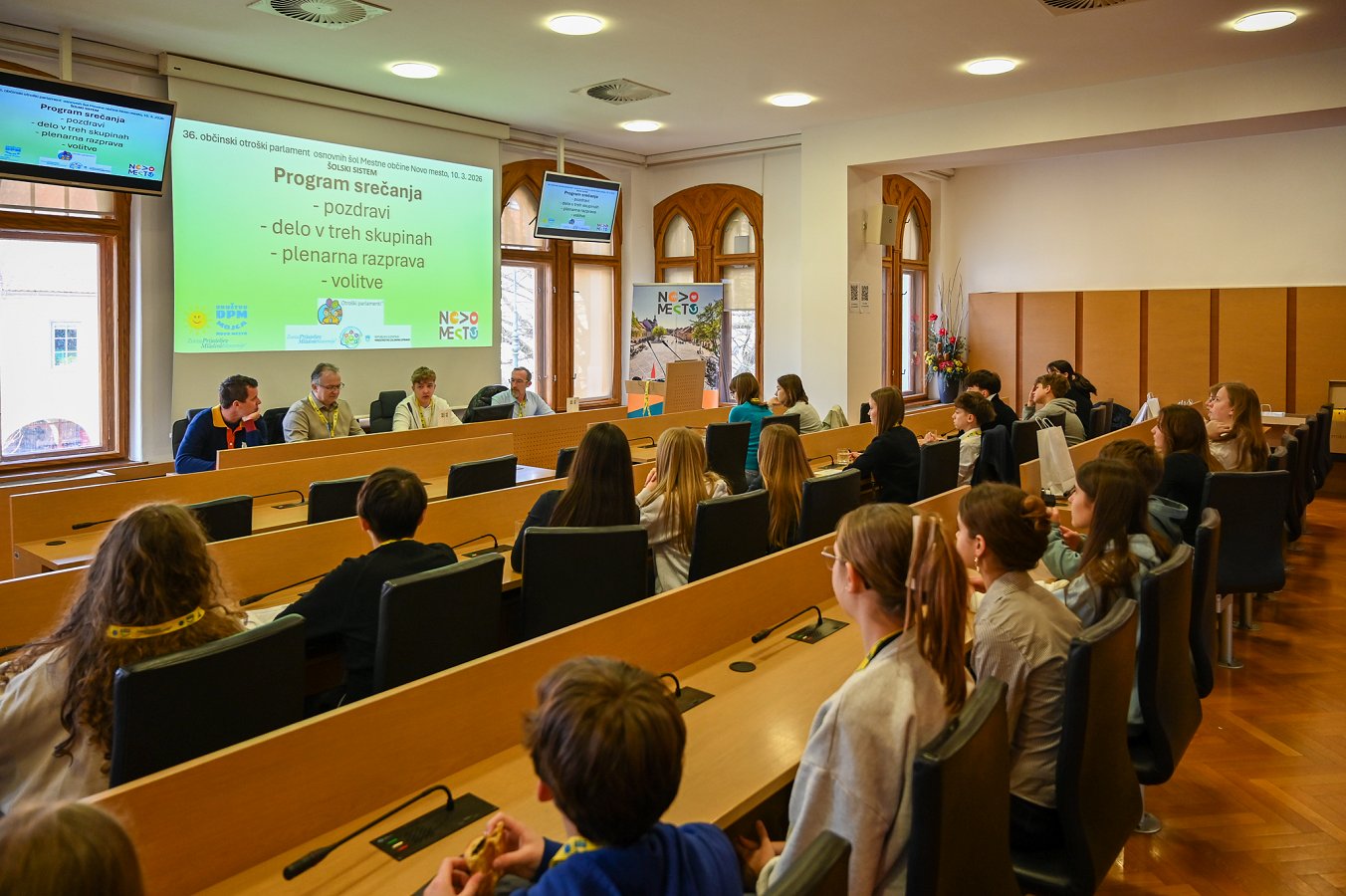  Mestna občina Novo mesto gostila že 36. občinski otroški parlament 