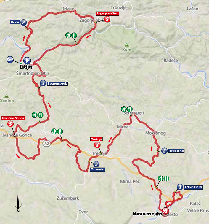 Na fotografiji je trasa 5. etape Dirke po Sloveniji Na fotografiji je trasa 5. etape Dirke po Sloveniji