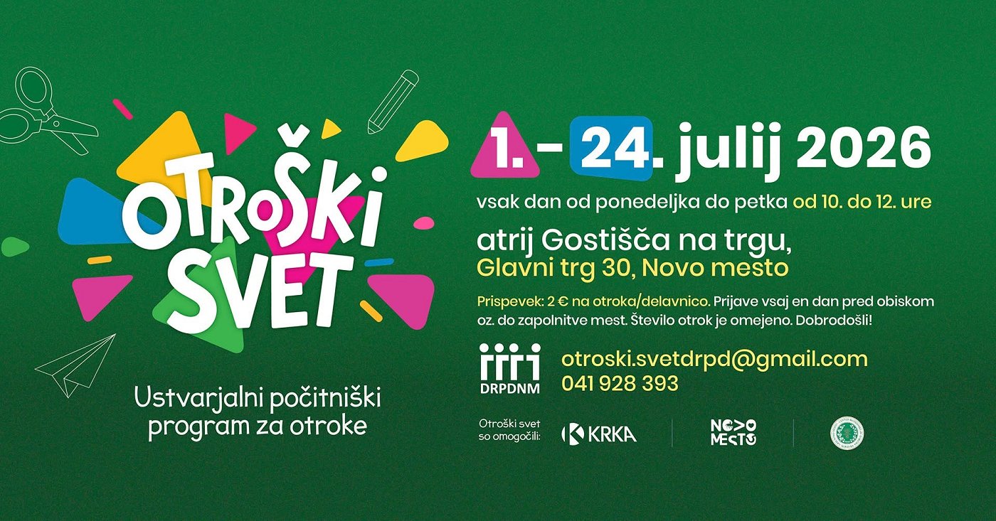 Na fotografiji je plakat Otroški svet