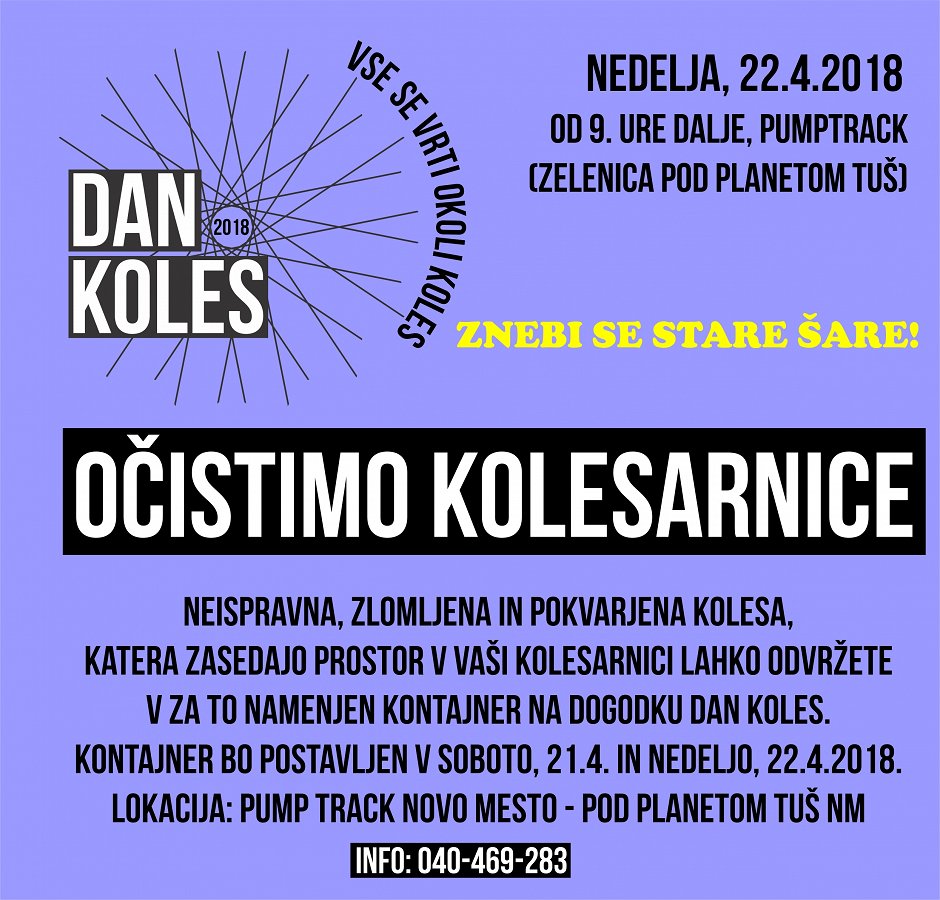 Dan koles - OČISTIMO KOLESARNICO