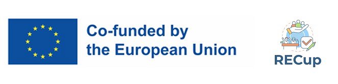 logotipa EU znak + znak projekta recup